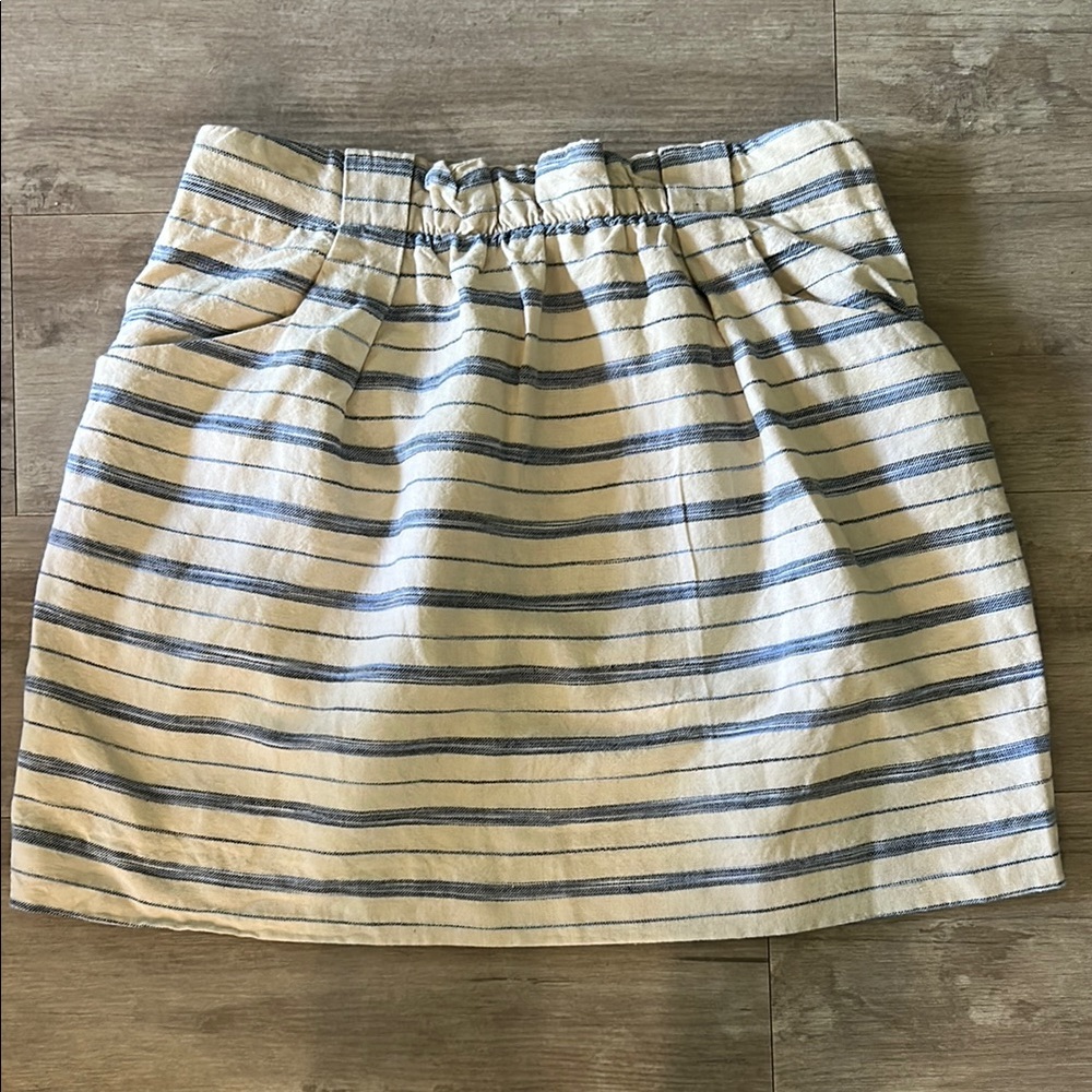 J Crew Striped Blue and White Women's Skirt